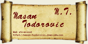 Mašan Todorović vizit kartica